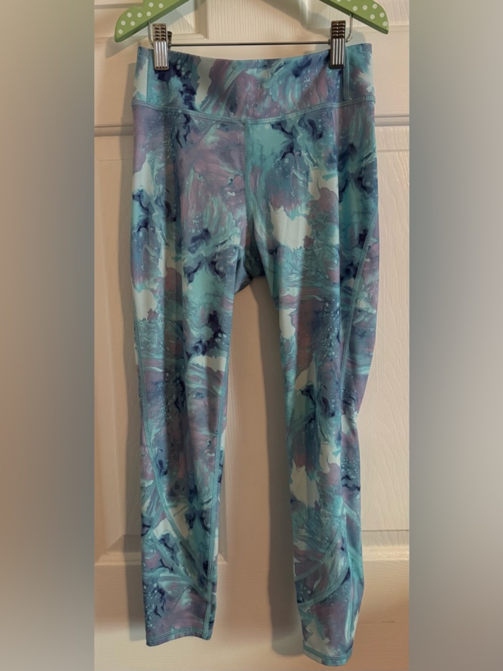 all in motion Aqua Teal Marble Print Leggings
